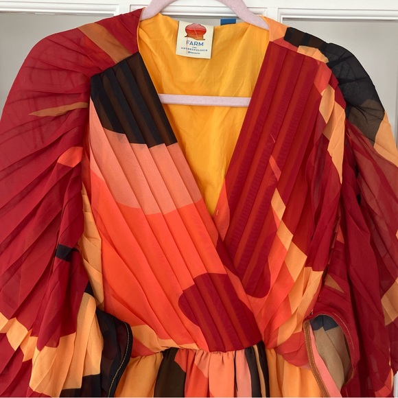 Anthropology FARM Rio Colorful Pleated Maxi Dress - Picture 3 of 8